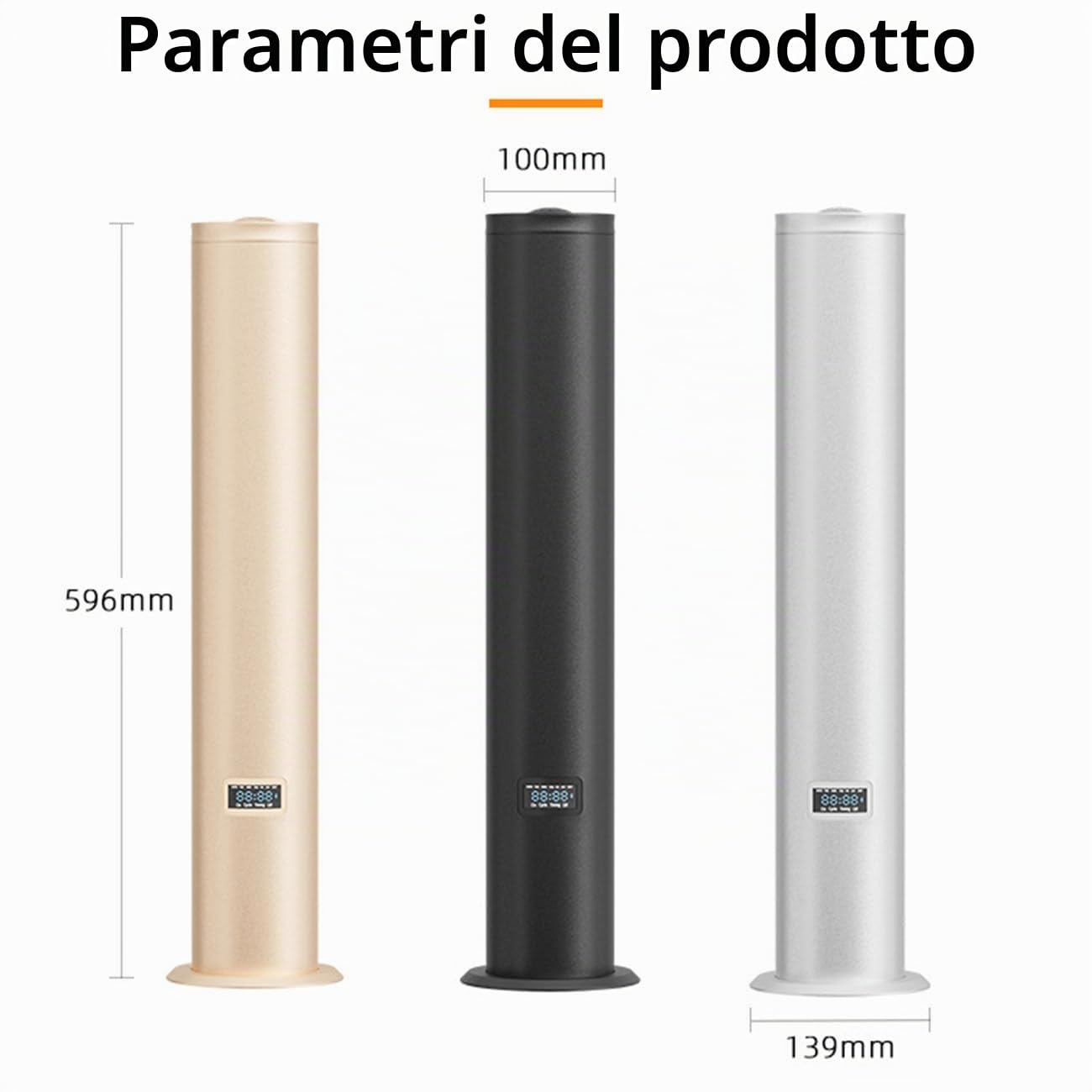 Diffusore di Oli Essenziali Professionale - Copertura 1500 m³, Controllo Bluetooth, Basso Rumore 25 Db, diffusore in Lega di Alluminio per Grandi Ambienti, ristoranti, Hotel,Gold