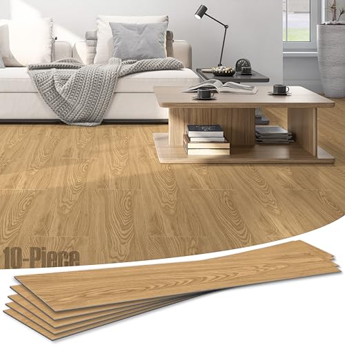 Soundbox Noise Reducing Floor Mats 10PCS, Quiet Wood Grain Vinyl