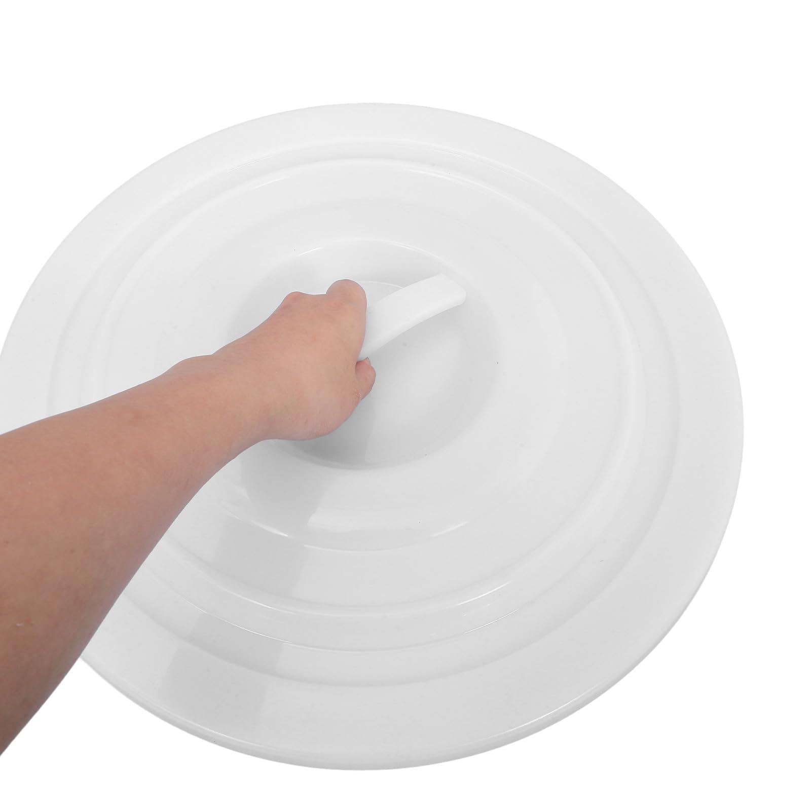 Coperchio Sostitutivo Bidone Spazzatura 40 CM ABS Bianco Copertura Ermetica per Contenitori Rifiuti Esterni e Interni Coperchio di Ricambio per Contenitori Giardino e