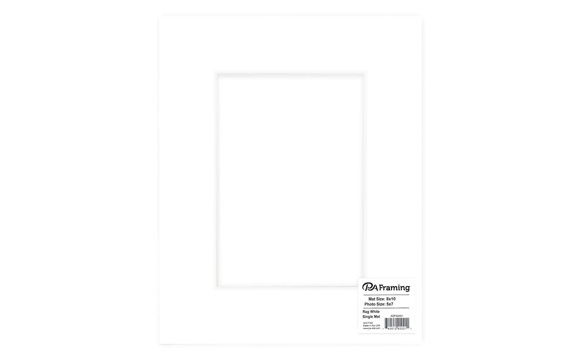 ADF Mat 8x10/5x7 Rag WhtCore White