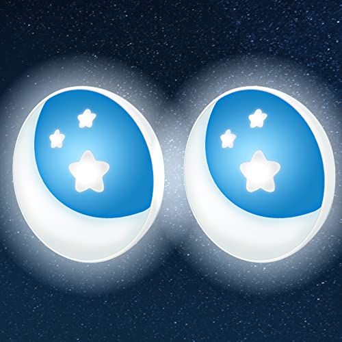 2 Stück Nachtlicht Steckdose Kinder, Nachtlicht Steckdose mit Dämmerungssensor, O.6 W, geringer Stromverbrauch, Kaltesweiß mit Dämmerung bis Morgengrauen, Fotozellensor, Lampe für Bett, verstellbar Cover