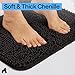 GORILLA GRIP Bath Rug Mat, Thick Soft Absorbent Chenille, Quick Dry Microfiber Mats, Rubber Backing Washable Shower Floor Rugs, US Designed Bathroom Bathmat Home Decor Accessories, 24x17, Black