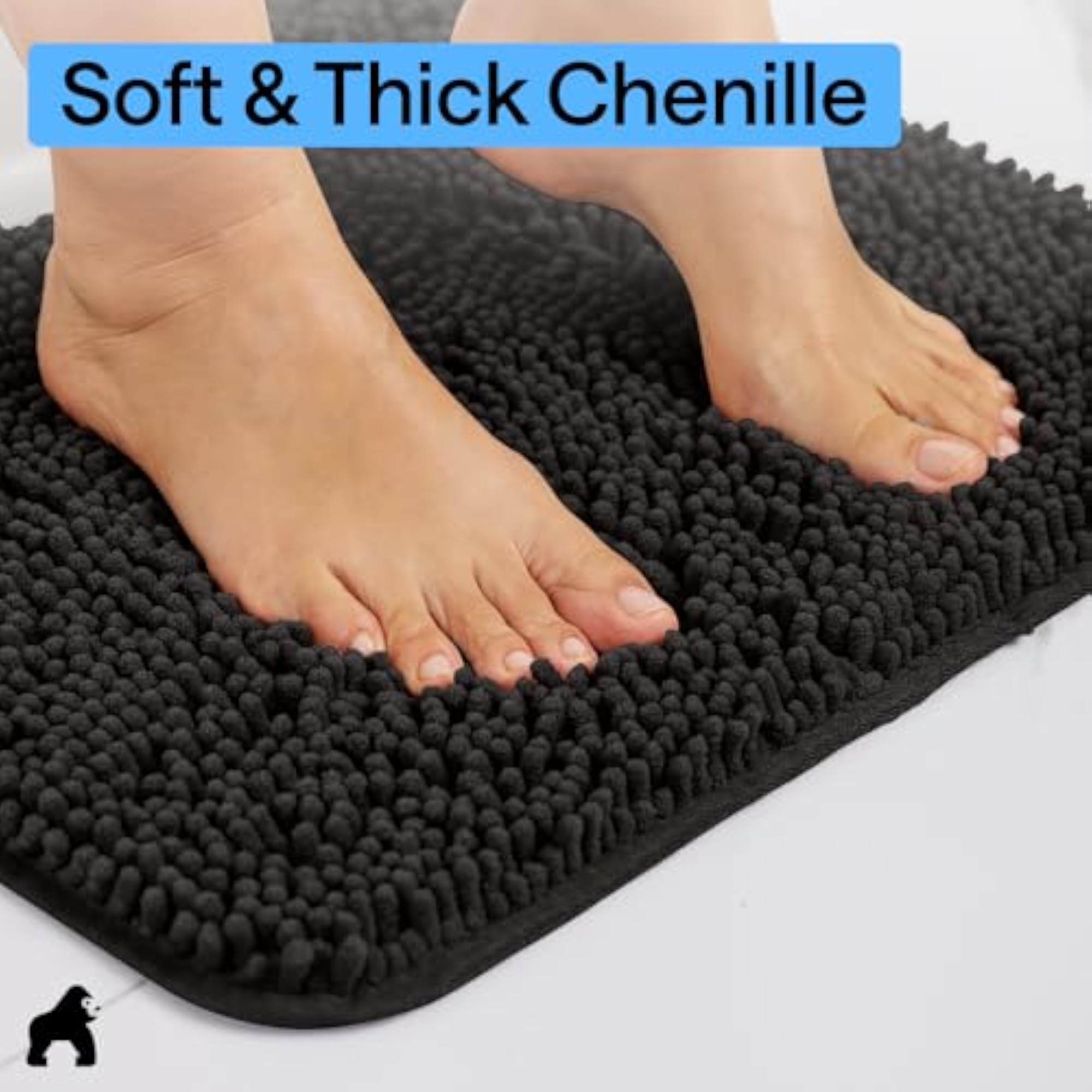 Original Luxury Chenille Bathroom Rug Mat, 36x24