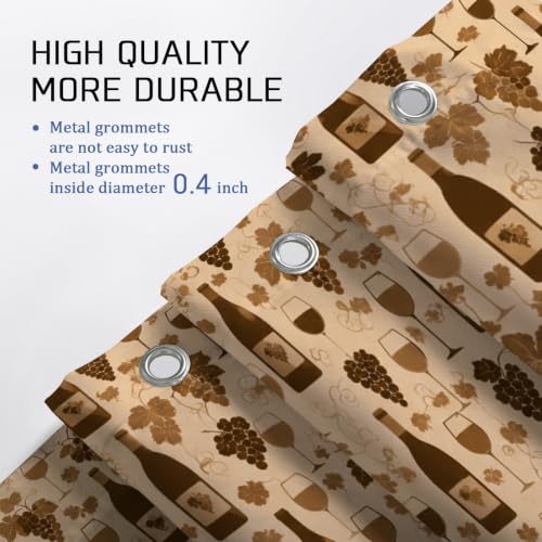 Rideau de douche en polyester haute qualité au design marron automne - 8