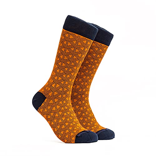 ZICCI Men's Dress Socks Crazy Fun Cute Stripes Casual Fancy Design Cotton Size 9 13 Fun Colorful Novelty Art men