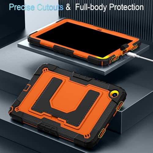 Image of for Galaxy Tab A11+ Plus /A9+ 11 Inch Samsung Tablet Case with Kickstand,Hybrid Shockproof Cover for Galaxy Tab A11+ /A9 Plus Tablet,Black Orange