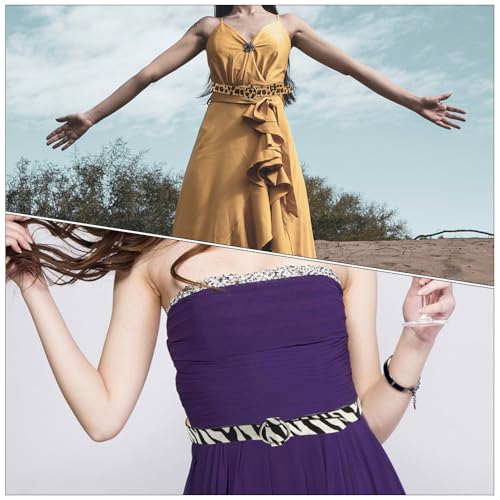 2pcs Imitation Leather Round Buckle Waist Belts for Women, Casual Skinny Belts in Black and Brown, Perfect for Jeans and Dresses3