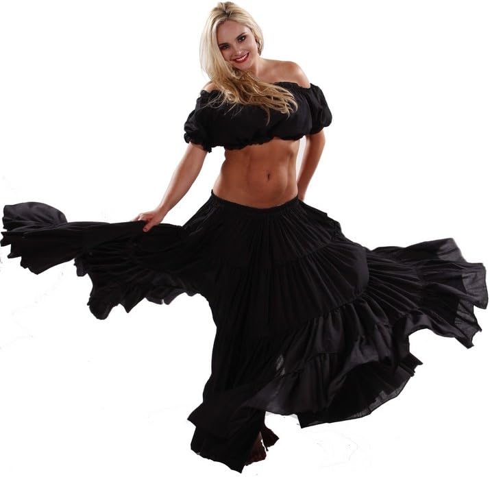 Belly Dance 25 Yard Skirt & Top Costume Set | Romany & Raqs