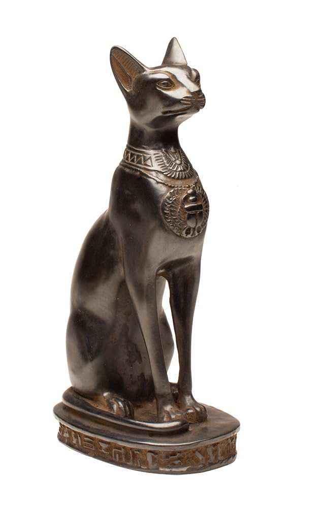Discoveries Egyptian Imports Bastet Cat Goddess Statue - Made in Egypt Medium Black 80-5940BK