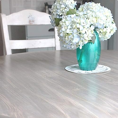 WDragon Peel and Stick Gray Wood Grain Wallpaper Furniture Cabinets Wardrobe Shelf Liner Wallpaper Sticky Back Plastic Roll (45cm X 5M) - Image 2