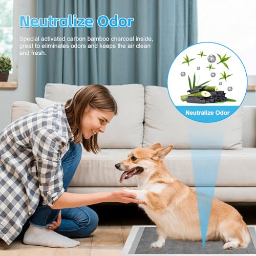 Miniatura 4 de Nanipets Empapadores Perros De Carbón Activado, Almohadillas De Entrenamiento Súper Absorbentes Y A Prueba De Fugas, 45 60cm Alfombrillas Higiénica Para Mascotas Gruesas Extra Grandes, 50 Unidades