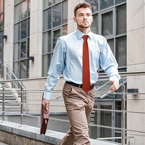 Image of Mantieqingway Mens Skinny Ties,2.56 inch Cotton Neckties Striped Plaid Ties for Groom Groomsmen Wedding Party Christmas