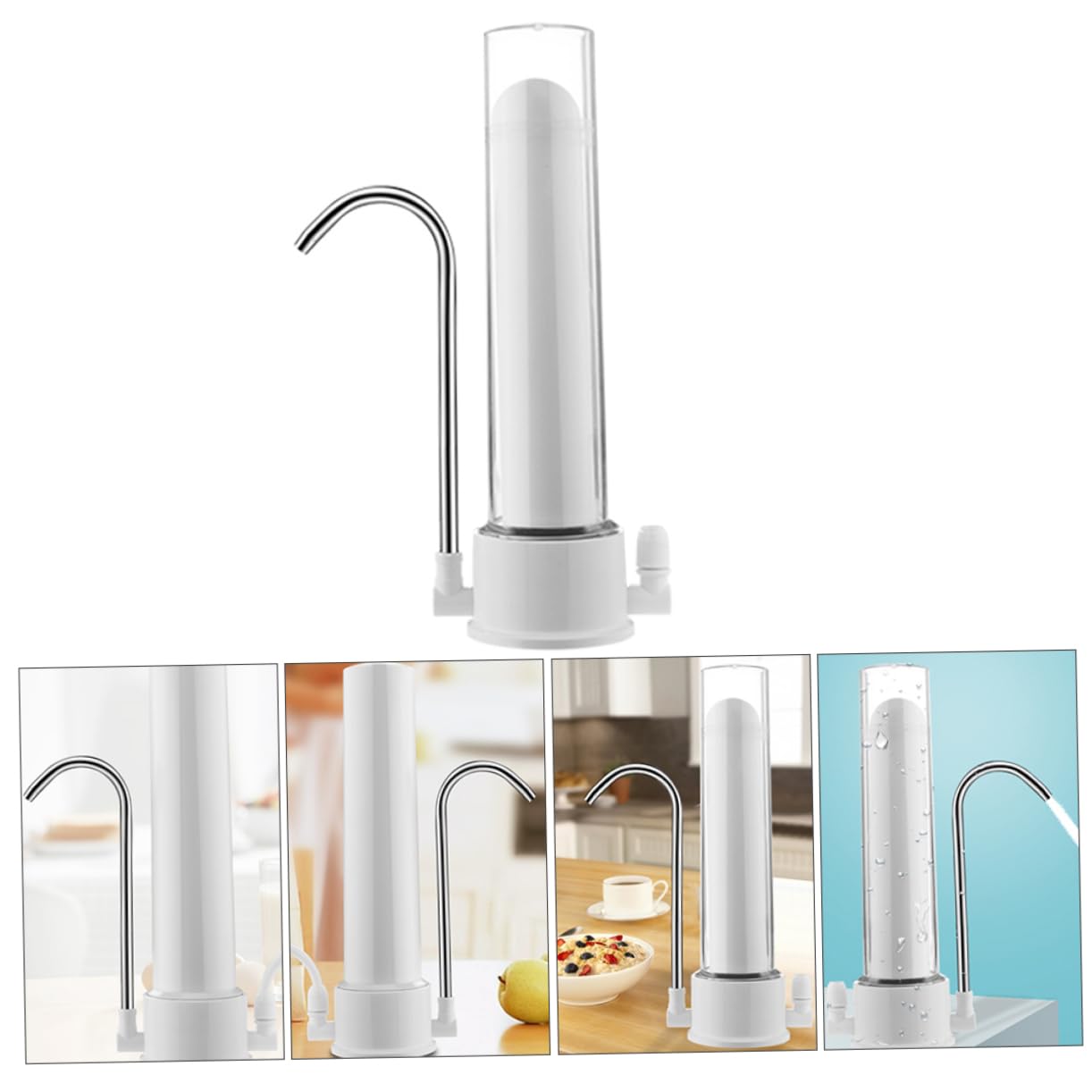 jojofuny Purificateur D'eau du Robinet Cuisine, Filtre à Eau Potable pour Usage Domestique, Installation Simple, D'adaptateurs
