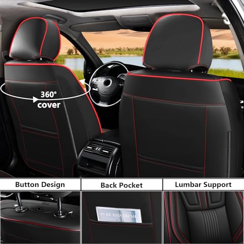 Image of Custom Car Seat Covers for Chevy Blazer 2019-2026,Easy Install,Black | nappa leather seat protector,full coverage seat covers,all weather seat cover,waterproof,anti-slip,easy clean,5 seat Standard