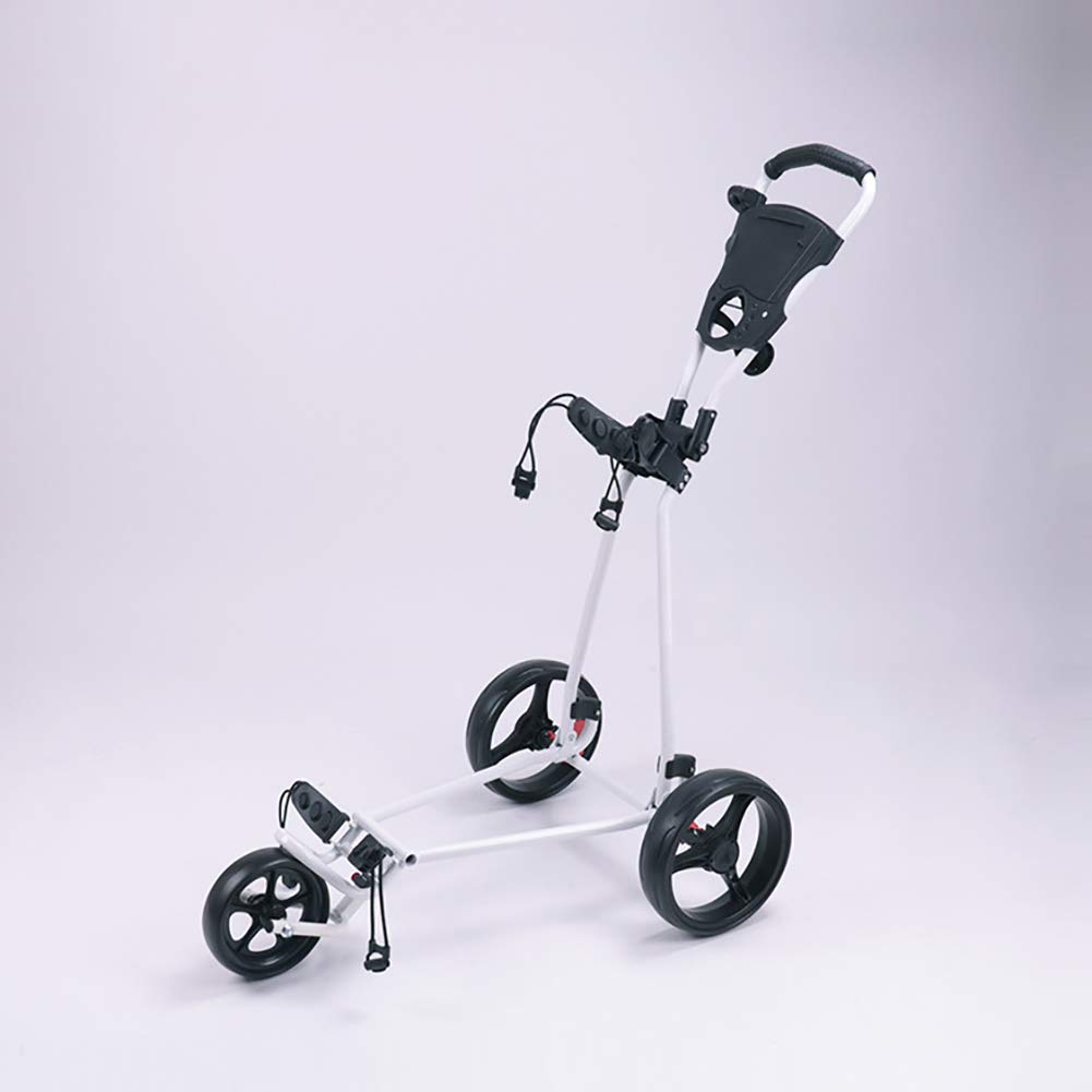 Buy ROCK1ON 3 Wheel Golf Push Cart Lightweight Foldable Golf Trolley