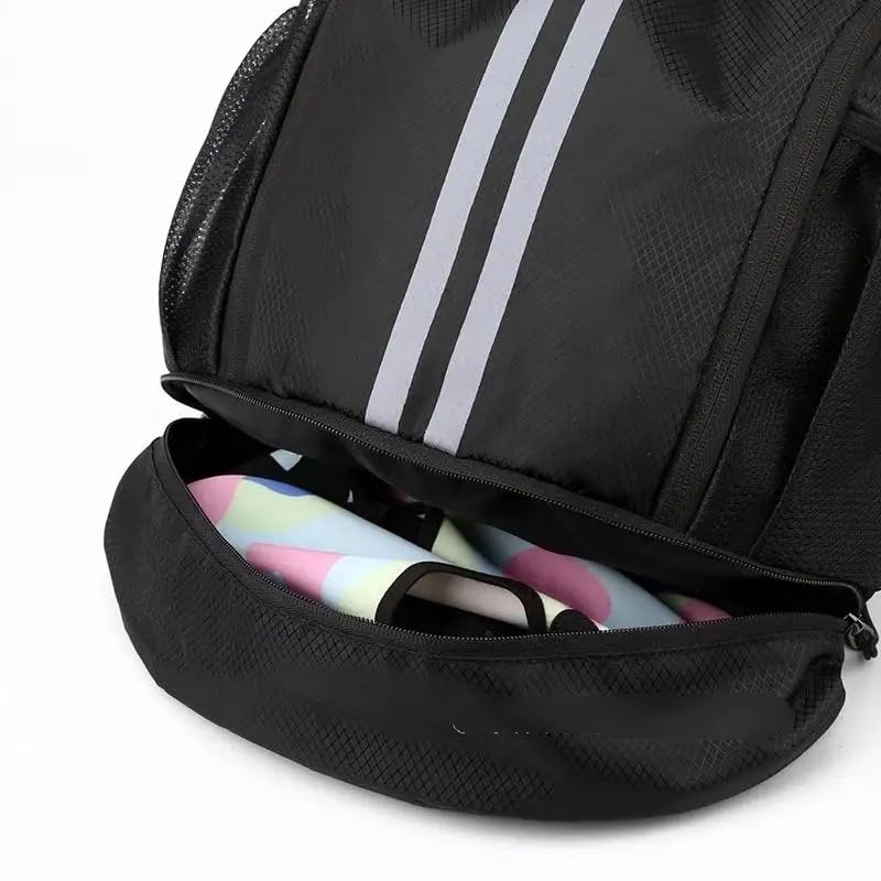 Sacca Borse con coulisse alla moda, tessuto resistente, zaino da donna, capacità sportiva, grande, nuoto, for adolescenti e fitness(Noir)