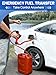 Hand Fuel Transfer Pump with Leakproof Clamps - Versatile Manual Siphon for Gasoline, Oil, Diesel, Antifreeze, Emergency Use for Car/Lawn Mower/Motorcycle/RV, Includes 3/4
