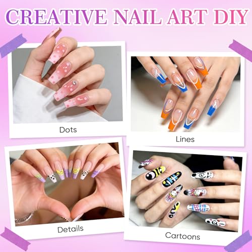 Image of 12 Colors Nail Art Marker Pens Set, Nail Markers for Nail Art, Suitable for Nail Art, Nail Painting, And Artistic Decorations; Suitable for Both Children And Adults. (12 Colors)