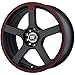 Motegi MR116 FS5 15X6.5 4X100/4.5 5.32 40mm MATTE BLACK W/RED STRIPE - MR11656598740