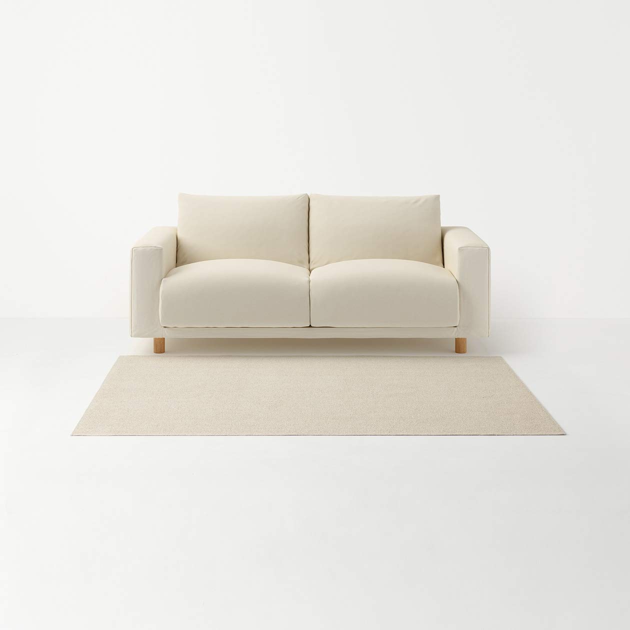 無印良品 綿麻 ループパイルラグ 生成り 200cm×240cm 新品 【公式通販】