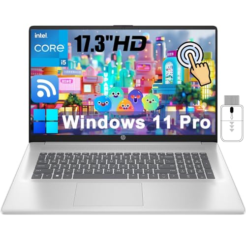 HP 2025 17インチ ビジネスノートパソコン 17.3インチ HD+ タッチスクリーン、Intel Core i5-1334U、Intelグラフィックス、64GB RAM 2TB SSD、ウェブカメラ、テンキーパッド、Wi-Fi 6、HDMI、USB