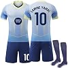 Generic New Barcelona Rainbow Gradient Stripe Color #9 Lewandowski #10 Lamine Yamal #14 Rashford Jersey Children 25/26 Kids Boys Men's Football Jerseys Sport Soccer T-Shirt Shorts Socks Outfit