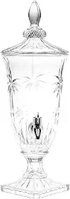 WOLFF - Suqueira de Cristal Ecológico com Pé e Tampa Palm Tree 2L