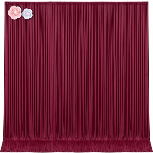 Cortinas Fondo Fotográfico Burdeos 5x12 pies 2 Paneles miniatura 1