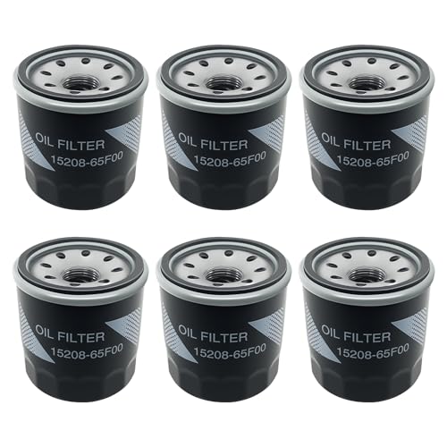 6 PCS Oil Filter Compatible with Nissan Altima/Maxima/350Z/Sentra (1994-2015 Models)/ Infiniti Rogue Frontier Pathfinder Quest Replaces 15208-65F0E 1520865F00 152089F60A 2630003001 A52089F60ARV
