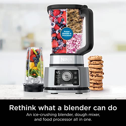Ninja SS300C, Foodi 3in1 Power Blender & Processor System with Nutrient Extractor, 5 Auto-iQ Presets, Silver, 1200W (Canadian Version), 72oz - Image 4