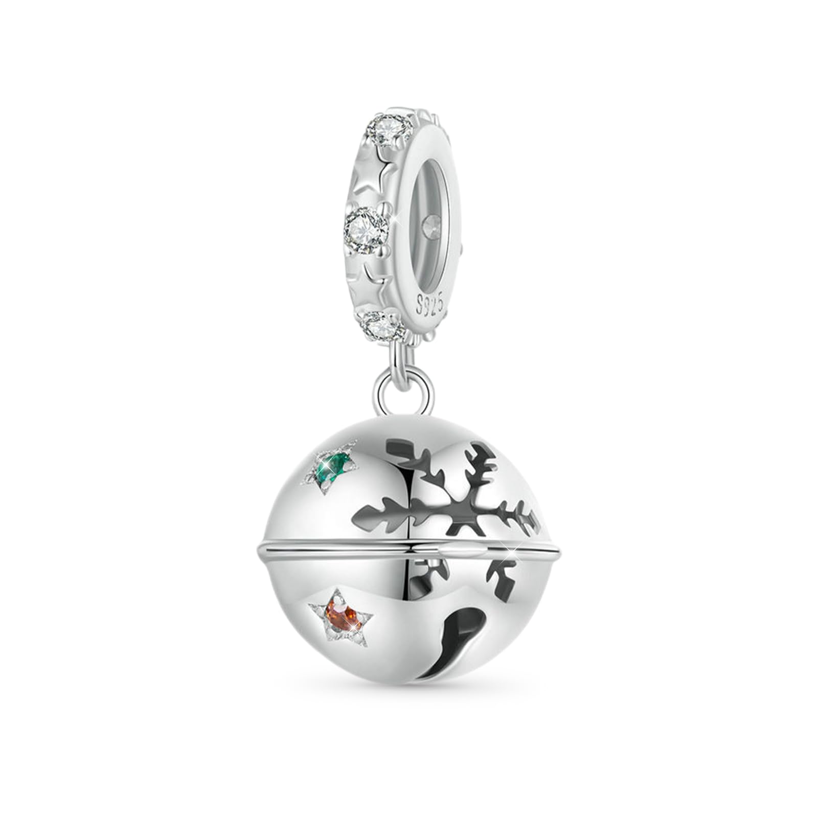 GNOCE Christmas Charm Sterling Silver Pendant Bead