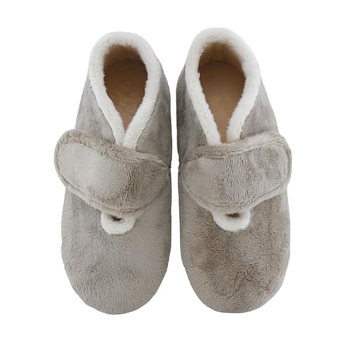 escoolers ALIDIA - Women's House Boot with Adjustable Closure and Sheepskin Interior - Very Warm and Comfortable - Made in Spain., Bootita Taupe, 8.5 UK escoolers ALIDIA - Women's House Boot with Adjustable Closure and Sheepskin Interior - Very Warm and Comfortable - Made in Spain., Bootita Taupe, 8.5 UK