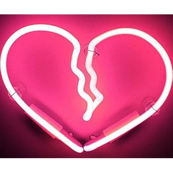Desung Brand New 17 Broken Heart Various Sizes Custom Design Decorated Acrylic Panel Handmade Man Cave Neon Sign Light Ut121 Amazon Com
