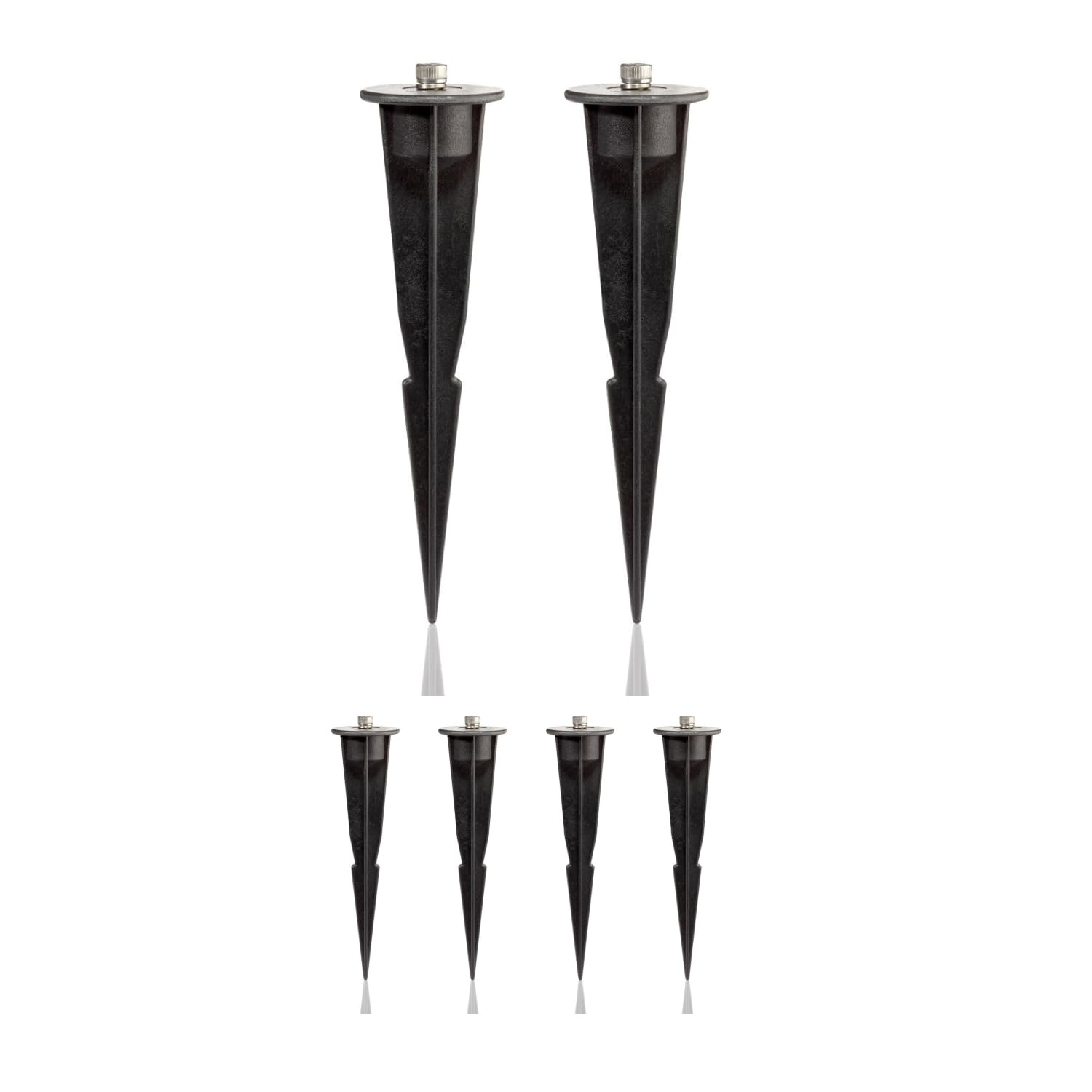 Ledscom.de Schwarz 6X Garden Stakes For Garden Lights, Black, 17Cm, 45Mm ⌀