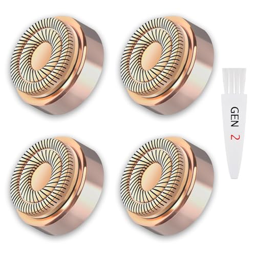 Generation 2 Replacement Heads for Flawless Facial Hair Remover Replacement Head Suitable for Flawless Replacement Heads Gen 2 for Flawless Facial Hair Remover for Women As Seen On TV.(4 Pack)