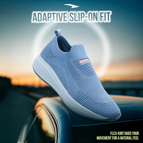 Image of ASIAN Storm-42 Men's Walking Shoes with Breathable Knit Shoe, Lightweight Cushioned Sole, Soft Sock-Like Fit, Flexible Slip Ons with Without Laces Comfort & Steady Grip | Ideal, Office & Travel