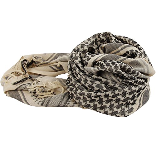 Unisex Arab 100% Cotton Square Neck Shemagh Keffiyeh Palestine Shawl Scarf Wrap