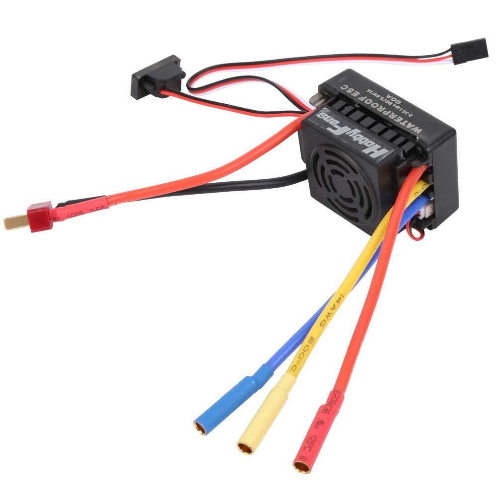 Silnik bezszczotkowy 3100KV z ESK 60A wodoodporny, ze stopu aluminium dla samochodów RC 1/10