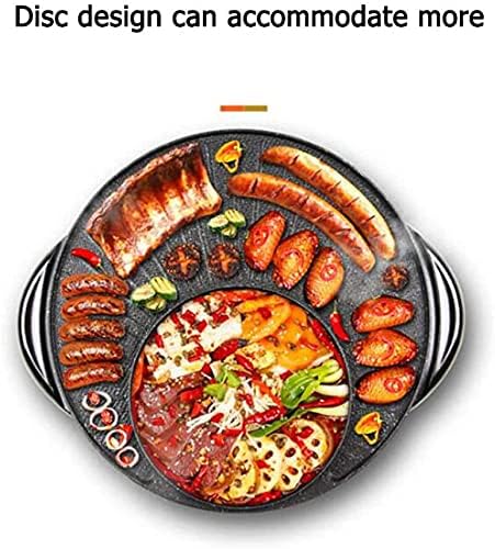 Parrilla Eléctrica 2 en 1 Portátil con Olla, Control de 5 Velocidades, 220V miniatura 3