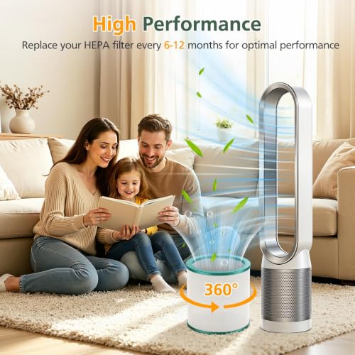 Image of TP01 TP02 Filter Replacement Compatible with Dyson Pure Cool Link TP01 TP02 TP03 AM11, Dyson BP01 Tower Purifier, Part no 968126-03, Pack of 1