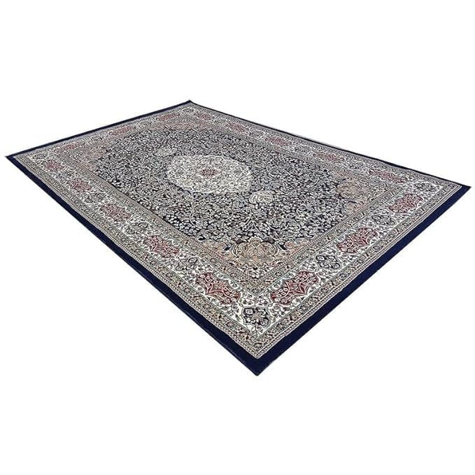 CARPET DARBAR Washable Non-Slip Kashmiri Traditional Carpet 1 inch Thick & Extra Soft Carpet Size 5 X 7 Feet (Color-Multi)