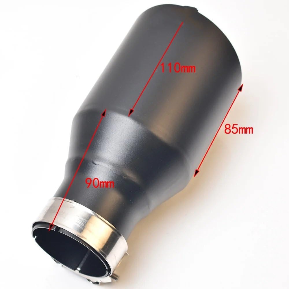 Tłumik Samochodowy Zestawy końcówek wydechu samochodowego Tłumik samochodowy ze stali nierdzewnej, matowy czarny Car Exhaust Muffler Pipe(57-101)
