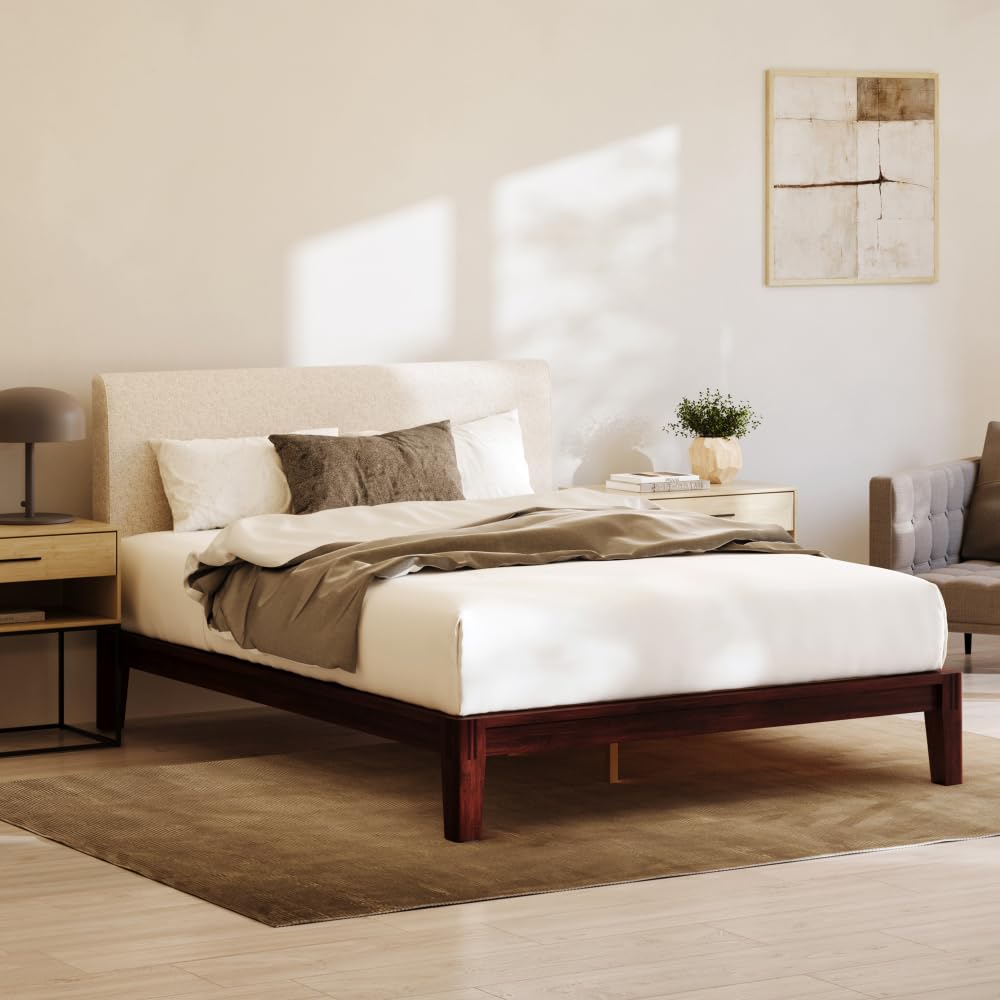 Amazon.com: Nectar Bamboo Platform Bed Frame & Upholstered