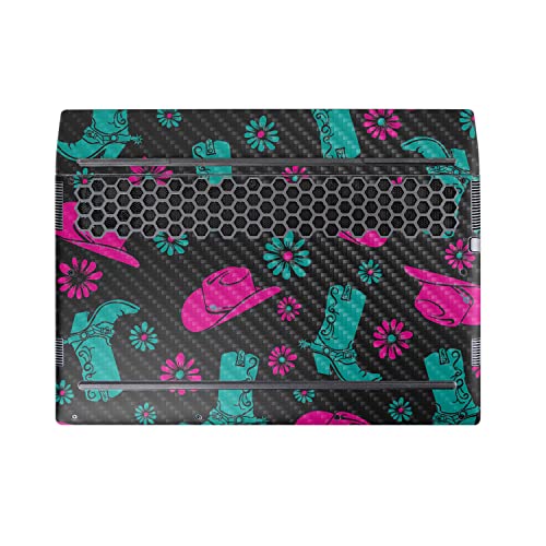 Image of MightySkins Carbon Fiber Skin Compatible with Alienware M17 R5 (2022) Full Wrap Kit - Neon Cowgirl | Protective, Durable Textured Carbon Fiber Finish | Easy to Apply & Change Styles | Made in The USA