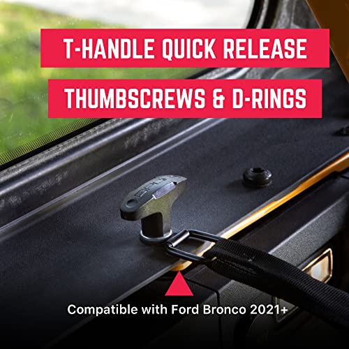 Image of GPCA Quick Release Hardtop Bolts M8 25mm Thumbscrew, Bronco & Jeep | Hardtop Removal, Cargo Tie Down & Cargo Hooks, D-Ring, Jeep Accessories (8PC, Black)
