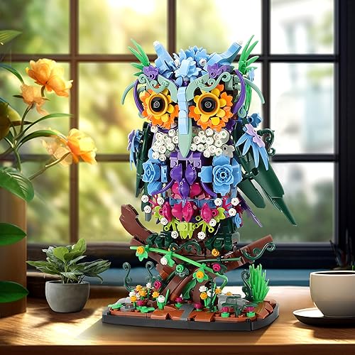 Sillbird Owl Building Set, Collectible Buildable Toy, Room Décor Display Model - Image 4