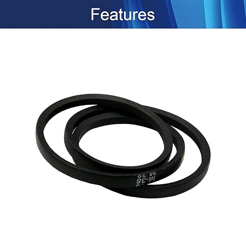 Miniatura 8 de Bettomshin 1 correa en V de transmisión M22, correa de transmisión de potencia de goma de 22 pulgadas para maquinaria industrial, correa de repuesto