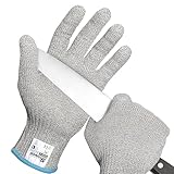 Schwer SlicePro ANSI Cut Resistant Gloves, Food Grade Cutting Gloves for Kitchen Food Prep, Mandoline Gloves for Meat Cutting, Oyster Shucking, Fish Fillet Processing, PR1501-G, M