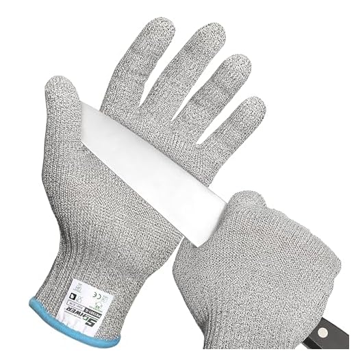 Schwer SlicePro (Level A9/F) Schnittfeste Handschuhe,PFAS Frei,zuverlässige Schneidhandschuhe, Mandolinen-Handschuhe zum Schneiden von Fleisch, Austernschütten,Fischfilet-Verarbeitung,M