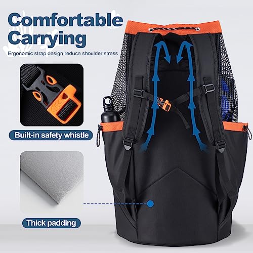 image for GoHimal Scuba Diving Bag, XL Mesh Backpack for Scuba Diving and Snorke